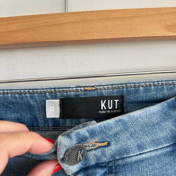 Kut From The Kloth Meg Fab Ab Wide Leg High Rise Jeans 12 - Picture 5 of 11